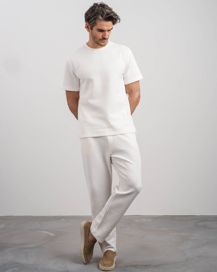 Plissee T-Shirt (White)