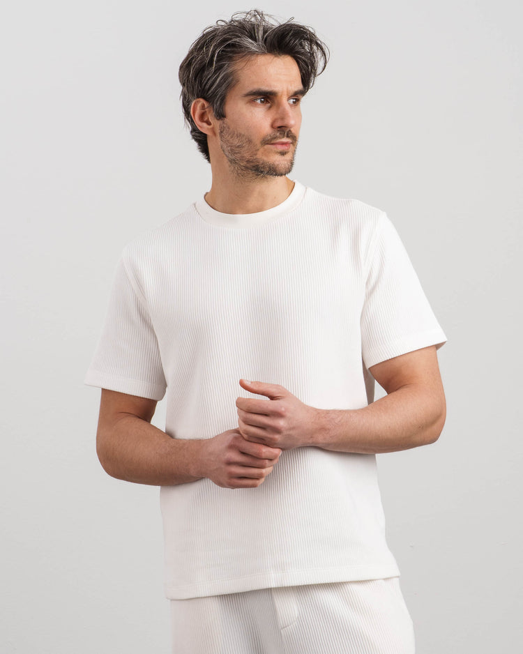 Plissee T-Shirt (White)