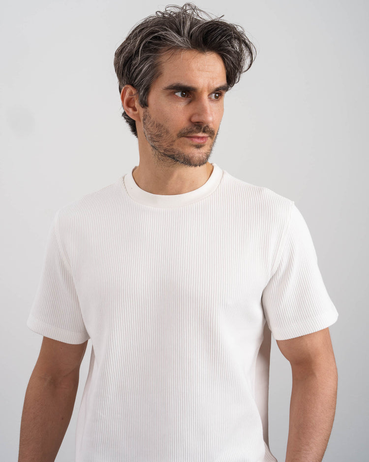 Plissee T-Shirt (White)