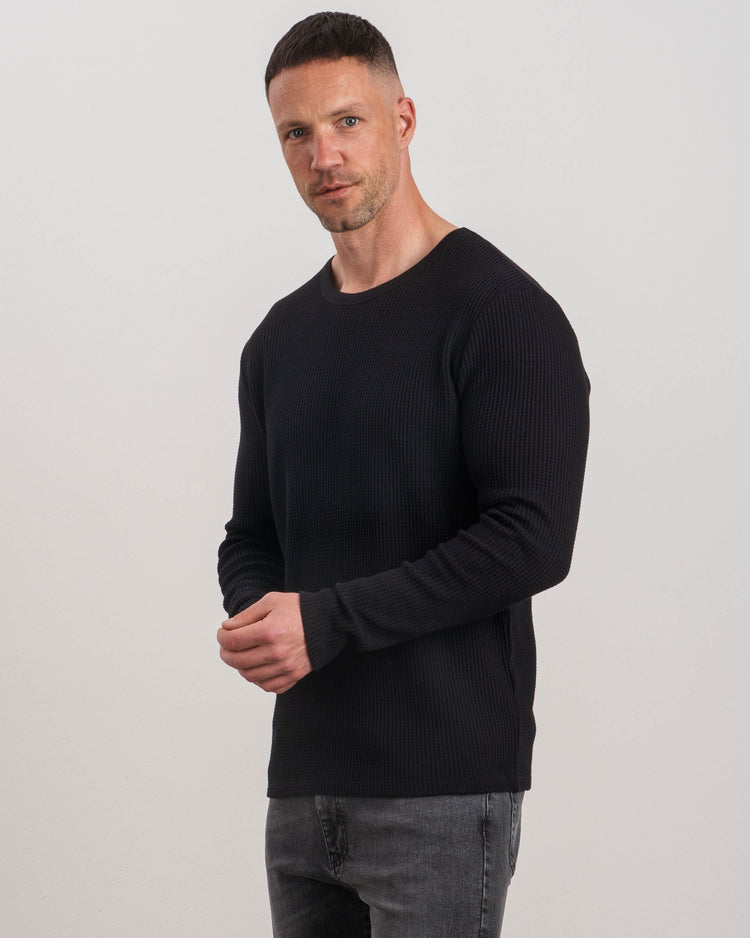 Waffle Longsleeve (Black)