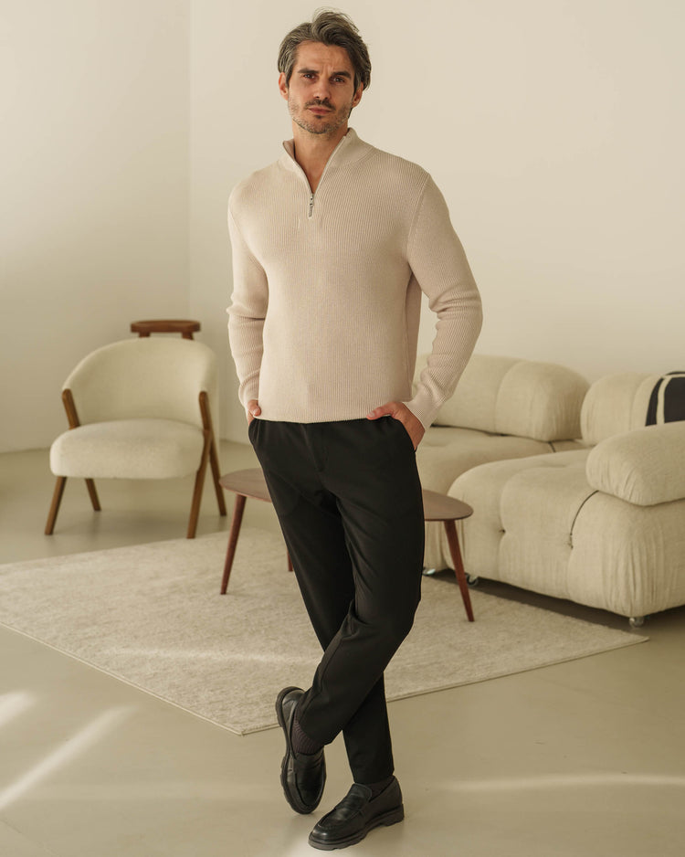 Rib Knit Sweater (Sand)