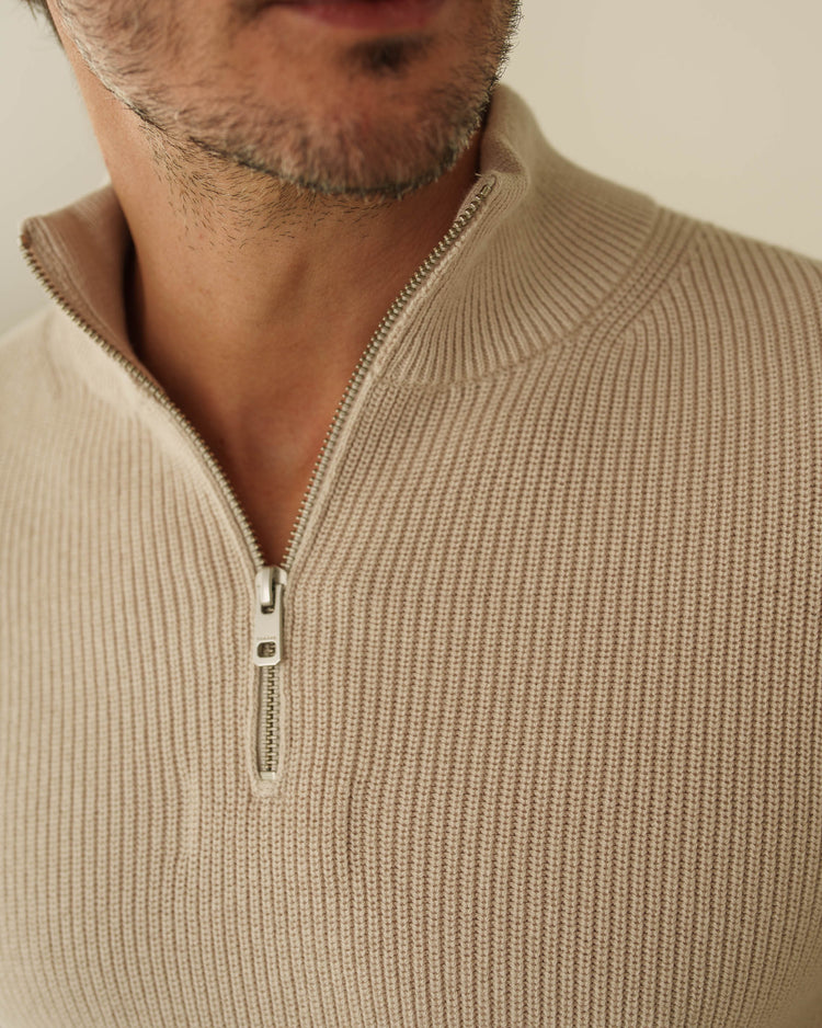 Rib Knit Sweater (Sand)