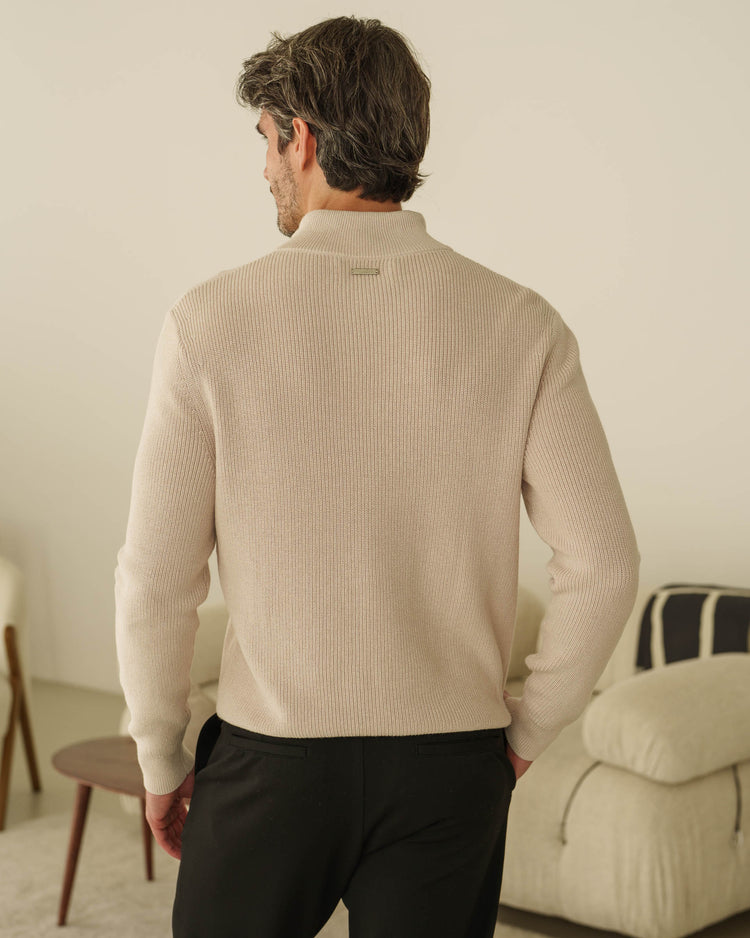 Rib Knit Sweater (Sand)
