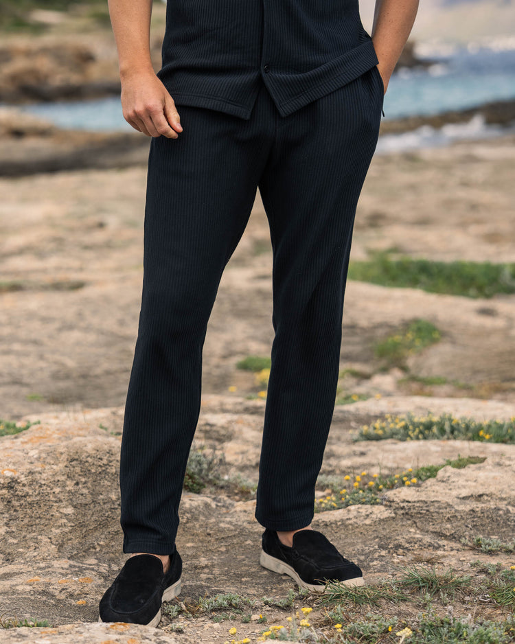 Plissee Set T-Shirt + Pants (Black)