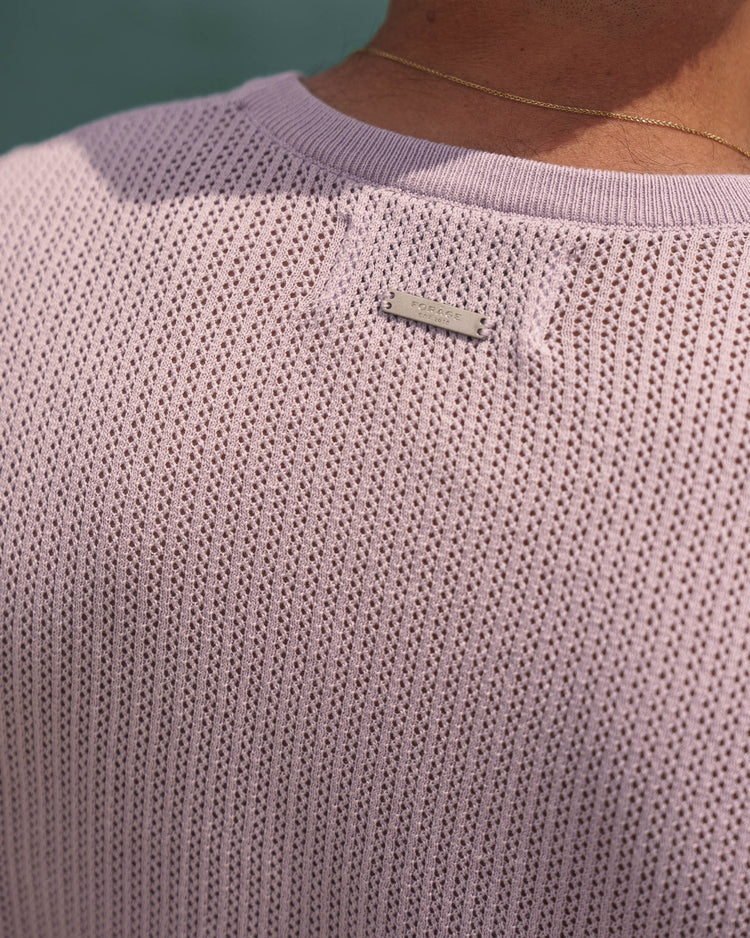 Mesh Knit T-Shirt (Iris)