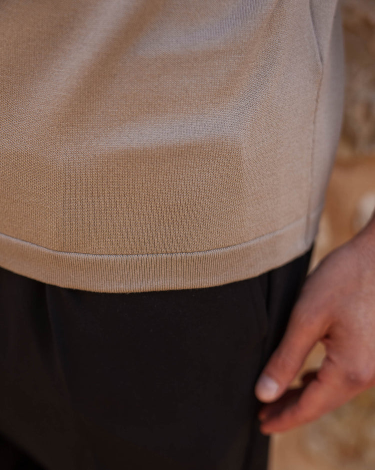 Knit T-Shirt (Taupe)