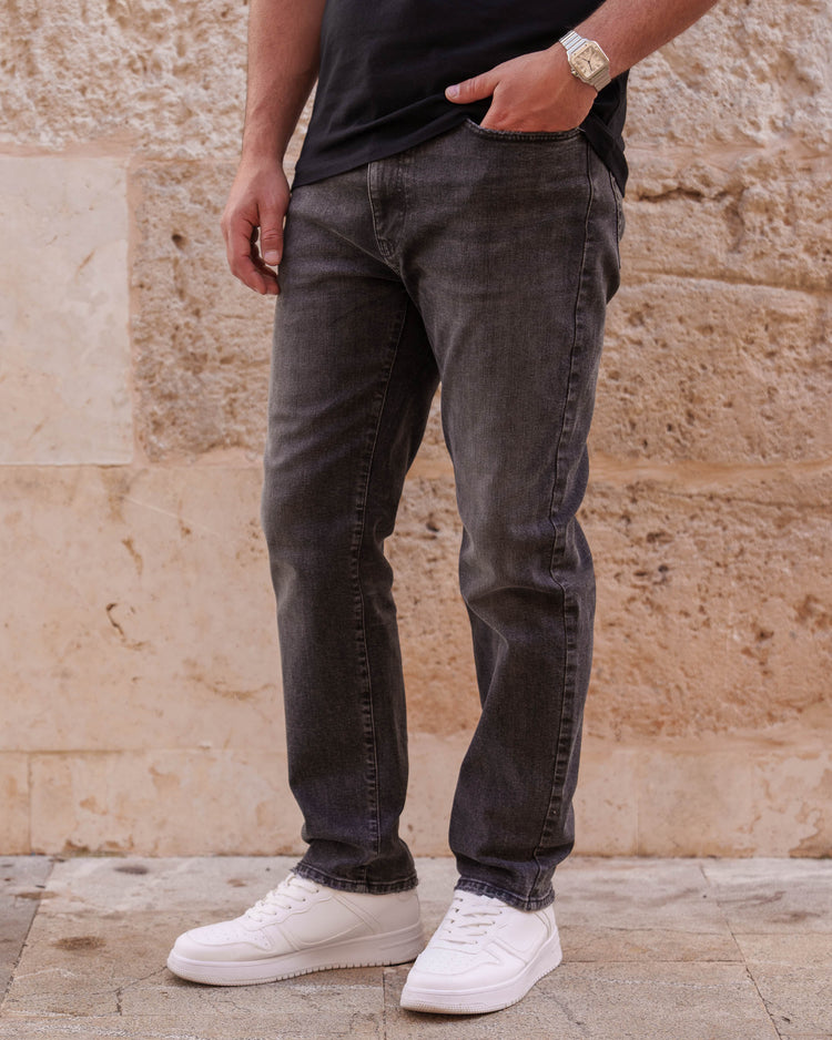 Essential Regular Fit Jeans (Dark Grey)