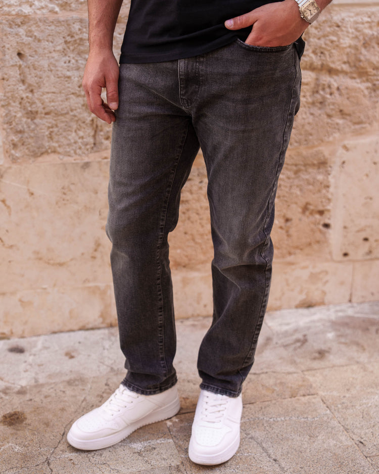 Essential Regular Fit Jeans (Dark Grey)
