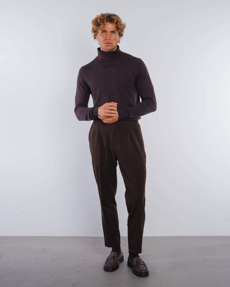 Merino Turtleneck (Dark Brown)