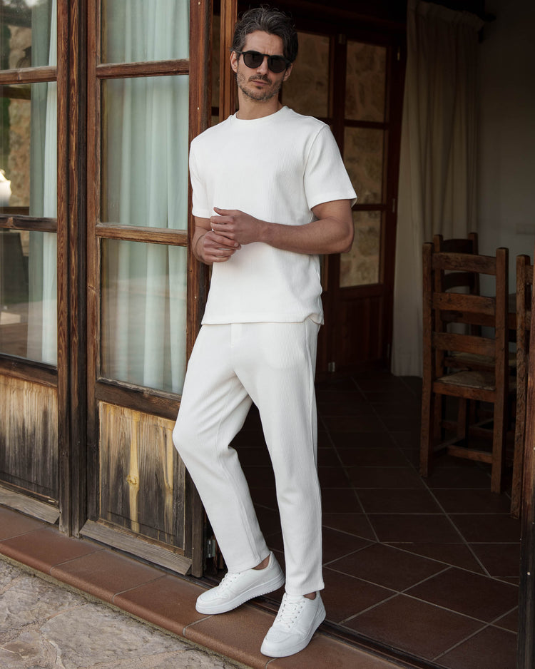 Plissee T-Shirt (White)