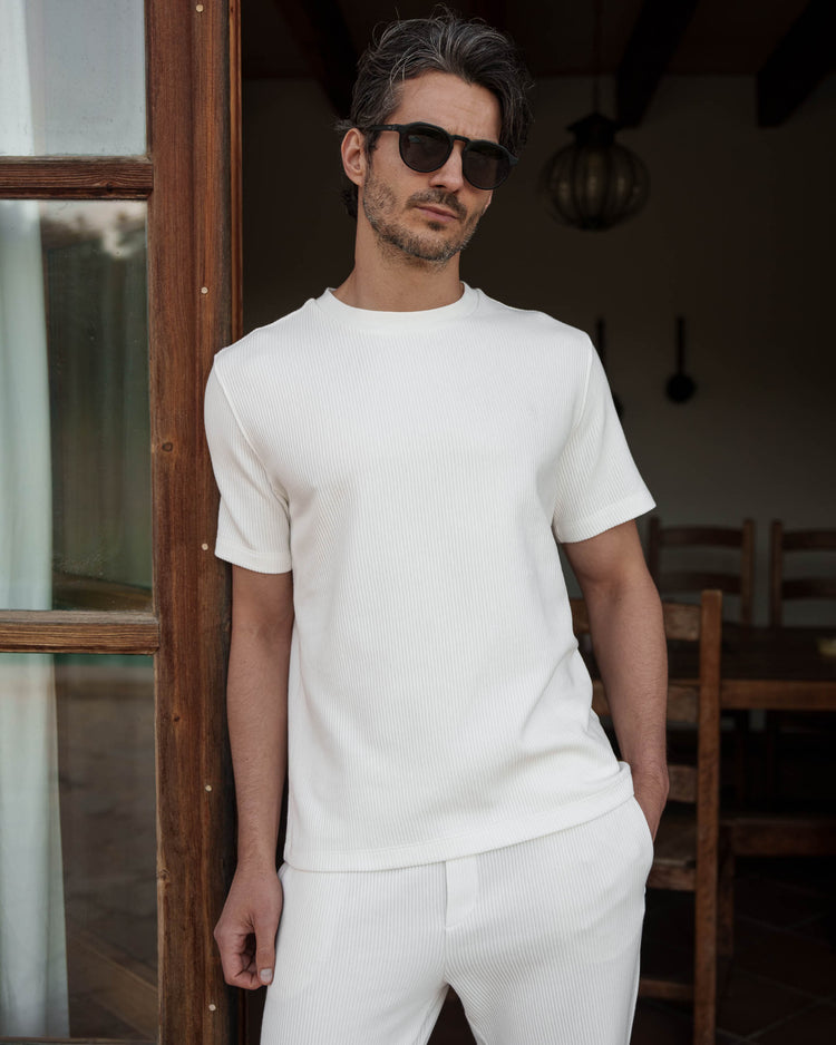 Plissee T-Shirt (White)