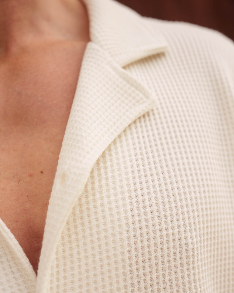 Waffle Short Sleeve Shirt (off-white)