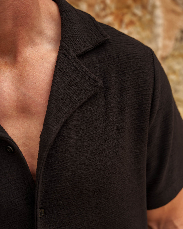 Bouclé Shirt (Black)
