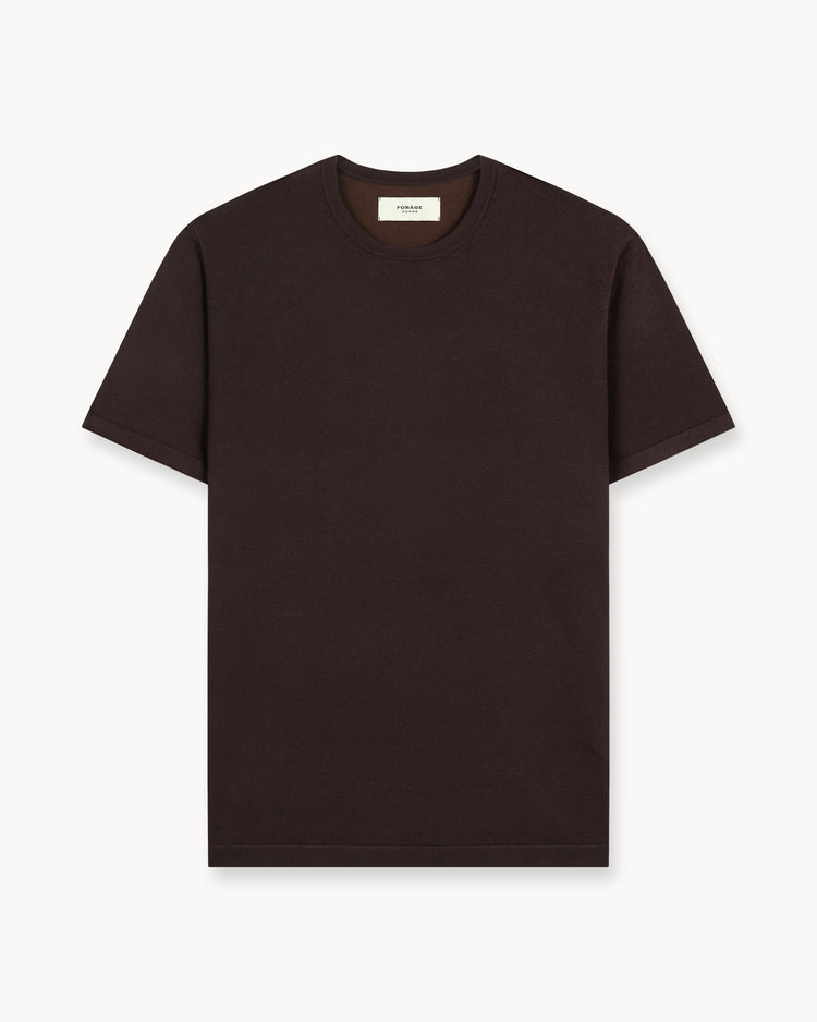 Knit T-Shirt (Brown)