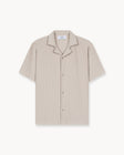 Plissee Short Sleeve Shirt (Sand)