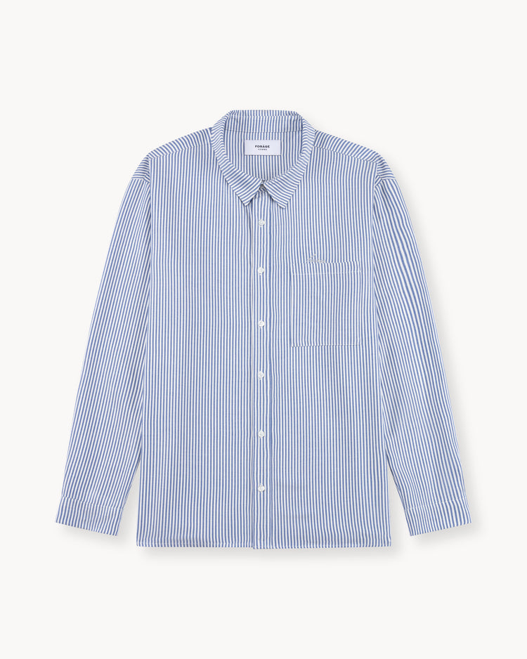 Striped Long Sleeve Shirt (blue/white)