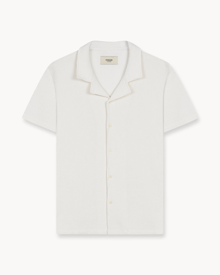 Waffle Short Sleeve Shirt (off-white)