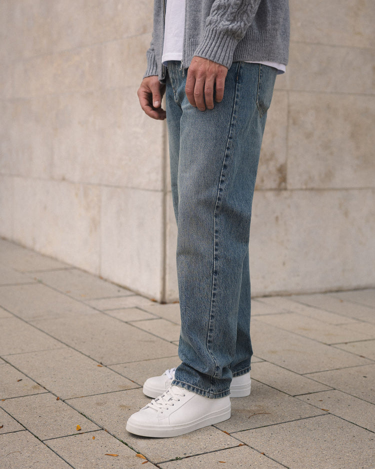 Essential Relaxed Fit Jeans (Sand Blue)