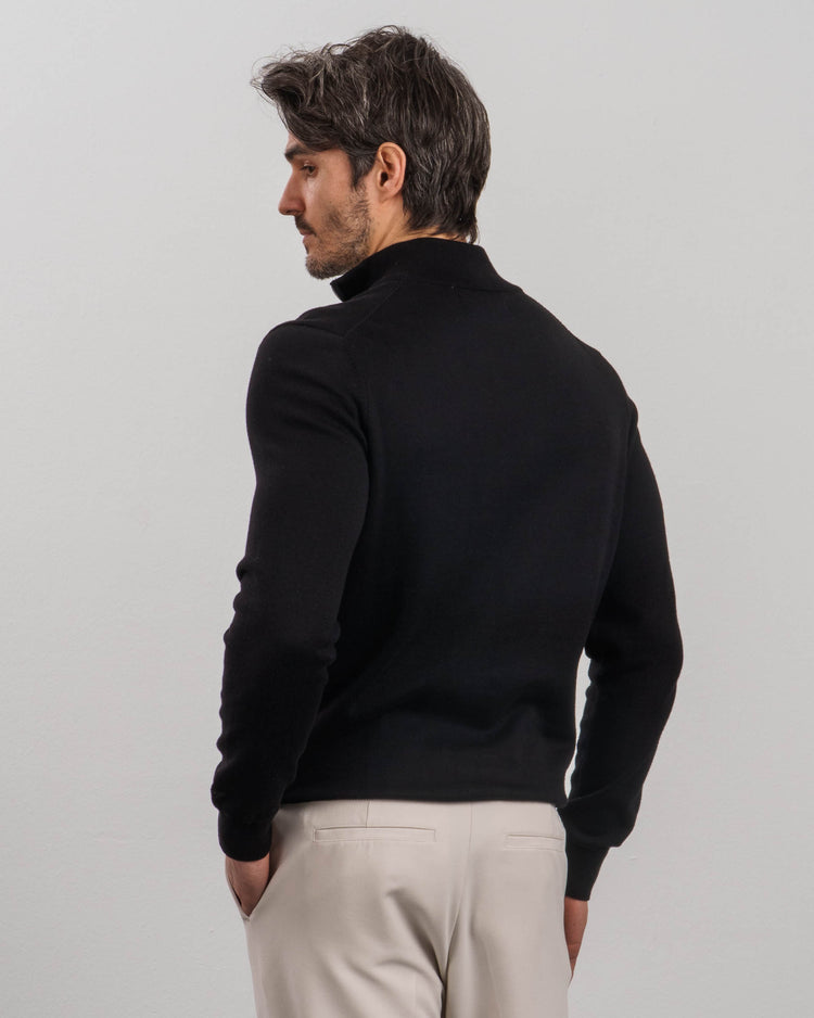 Light Knit Half-Zip (black)