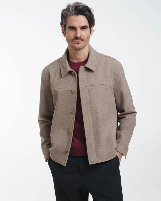 Wool Overshirt (Greige)