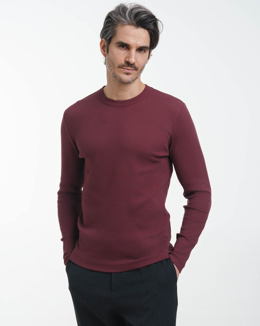Fine Rib Longsleeve (Bordeaux)