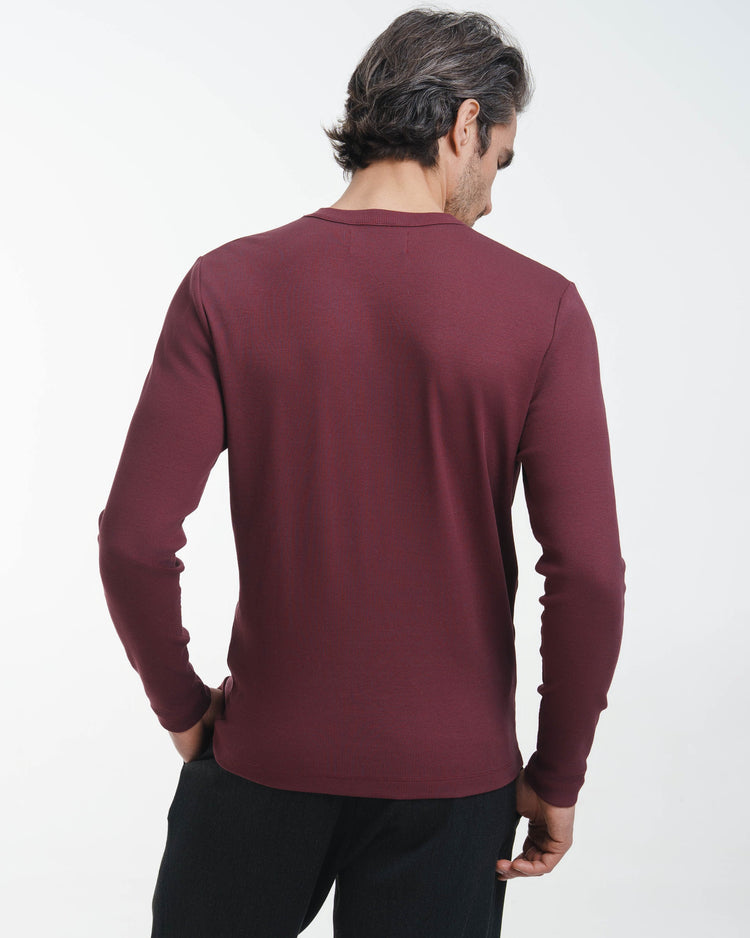 Fine Rib Longsleeve (Bordeaux)