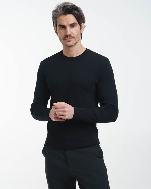 Fine Rib Longsleeve (Black)
