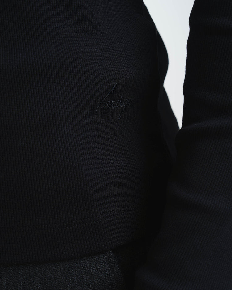 Fine Rib Longsleeve (Black)