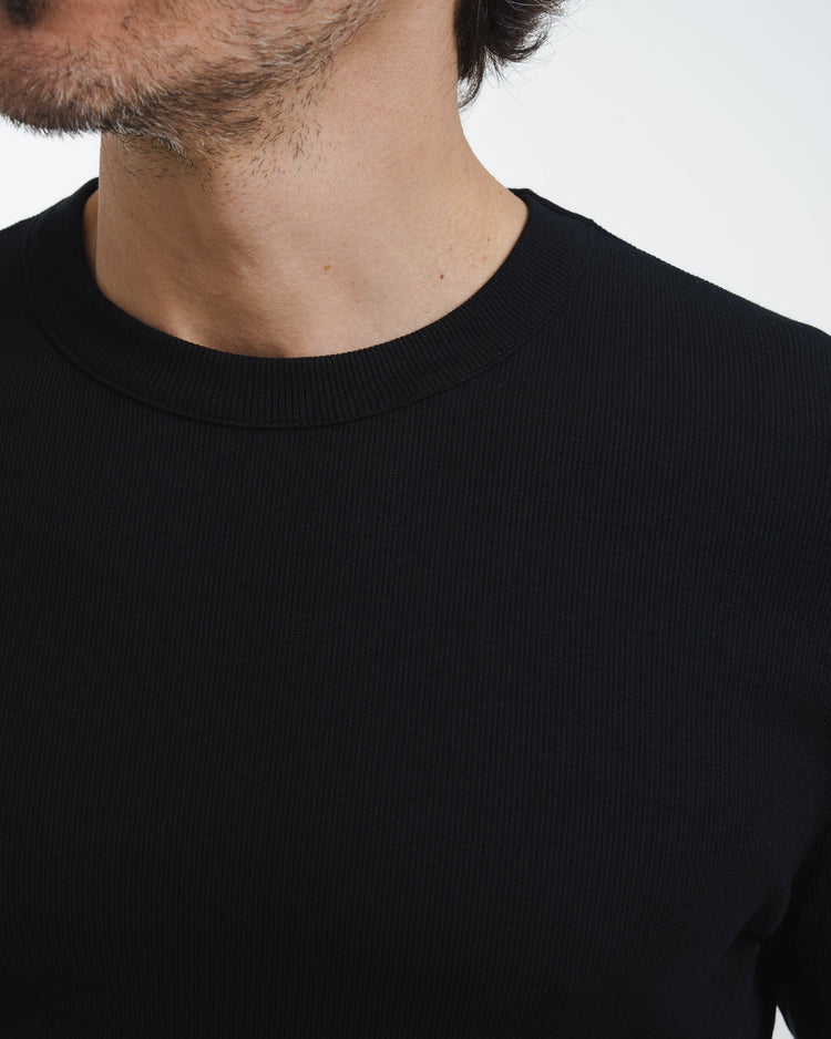 Fine Rib Longsleeve (Black)