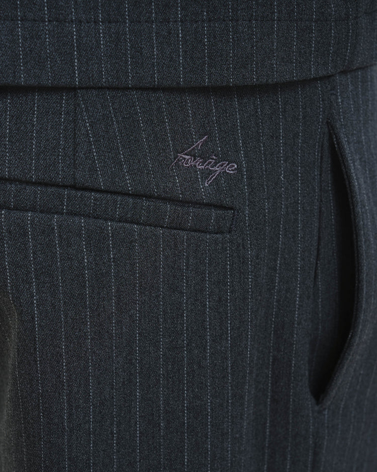 Suit Pants Loose Fit (Grey Pinstriped)