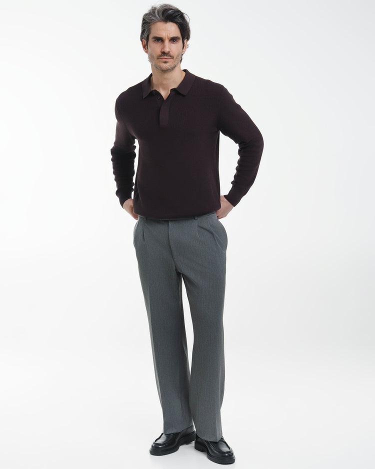 Suit Pants Loose Fit (Mid Grey)