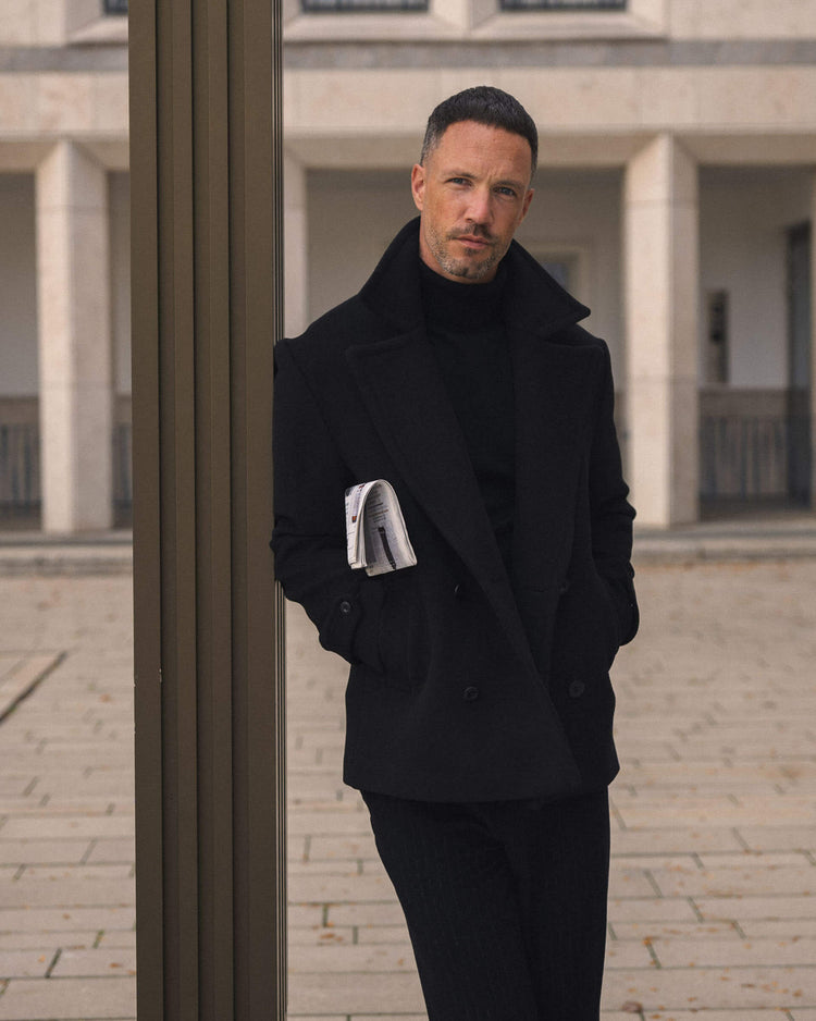 Wool Caban Jacket (Black)
