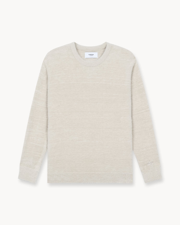 Brushed Knit Sweater (Greige)