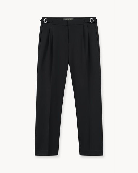 Buckle Suit Pants Regular Fit (Black)