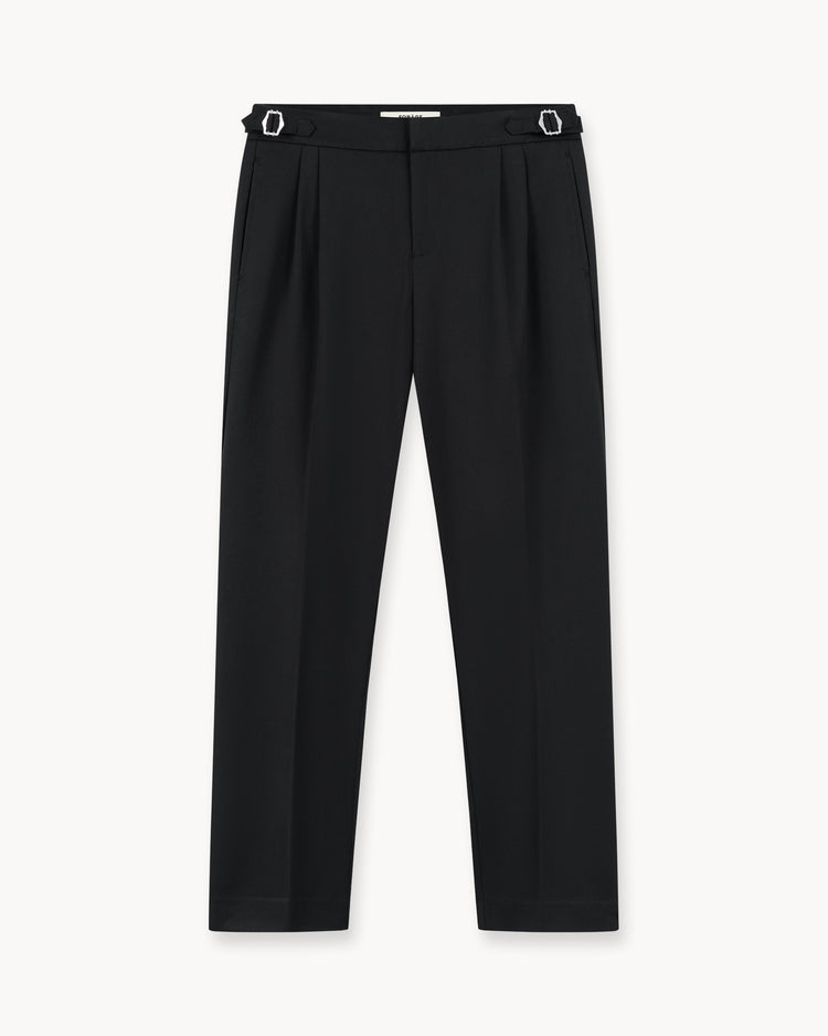 Buckle Suit Pants Regular Fit (Black)