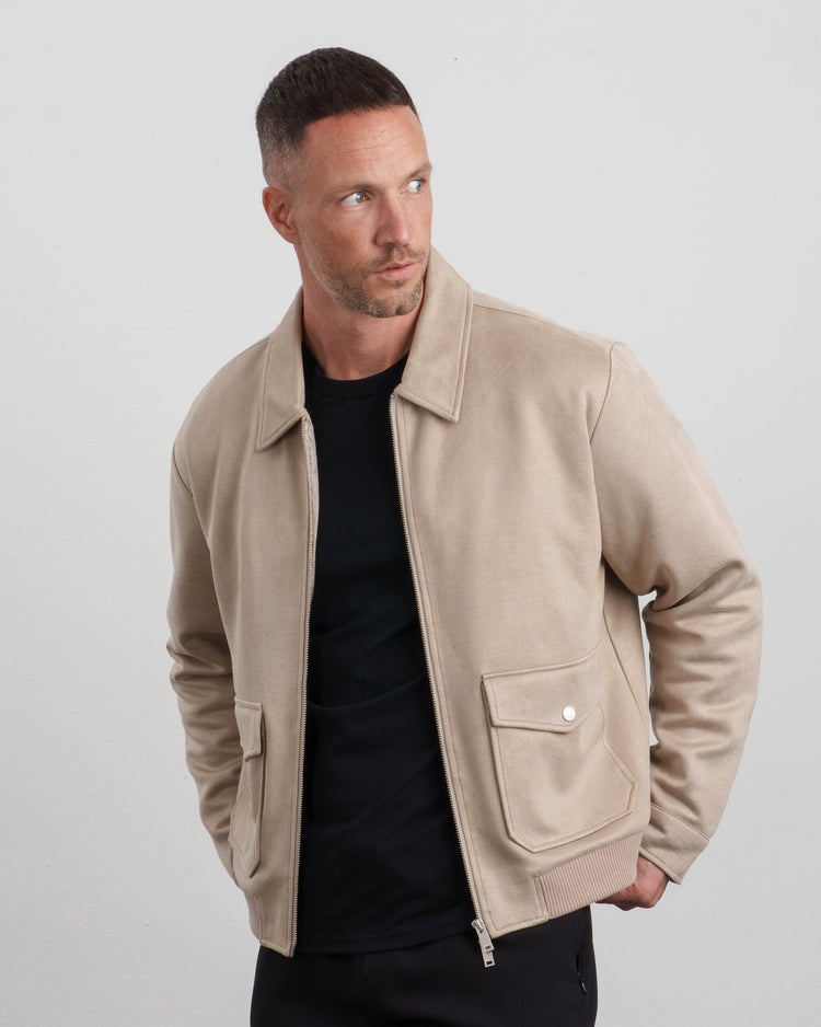 Suede Jacket (Taupe)