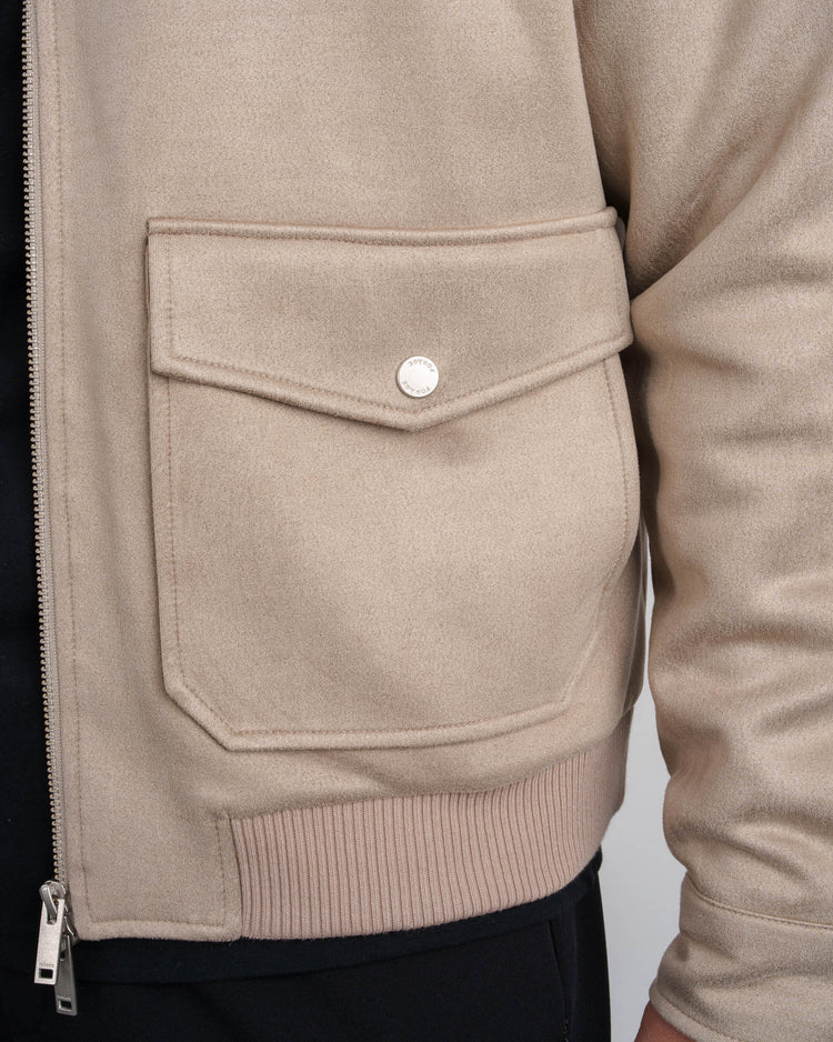 Suede Jacket (Taupe)