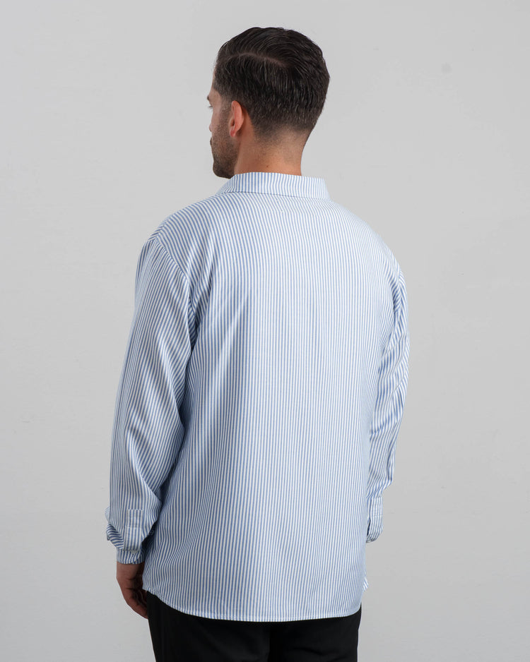 Striped Long Sleeve Shirt (blue/white)