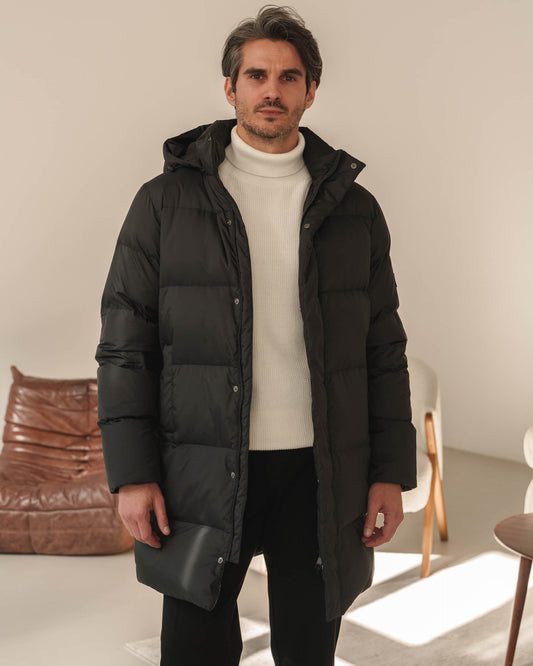 Down Puffer Coat (Black)