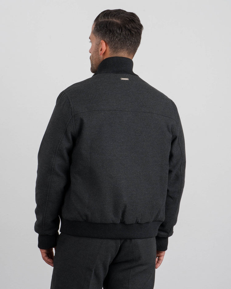 Twill Bomber Jacket (Antharcite)