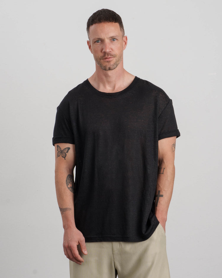 Linen T-Shirt (black)