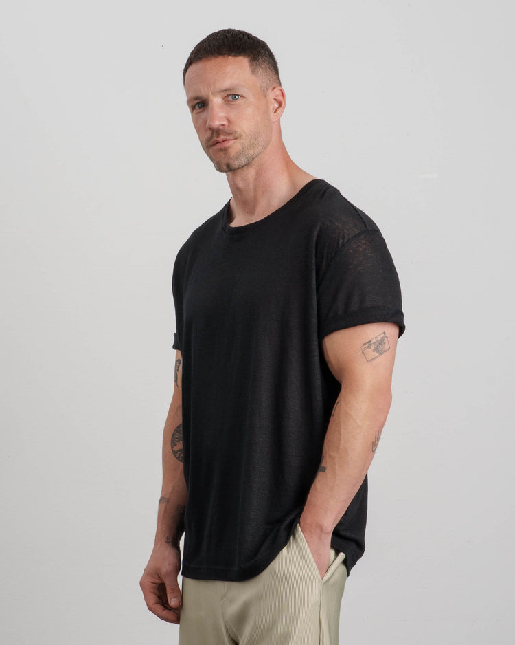 Linen T-Shirt (black)