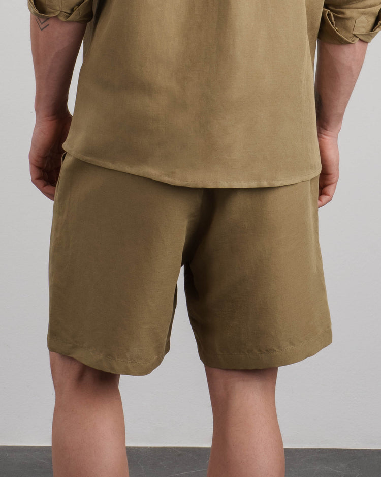 Linen Shorts (Khaki)