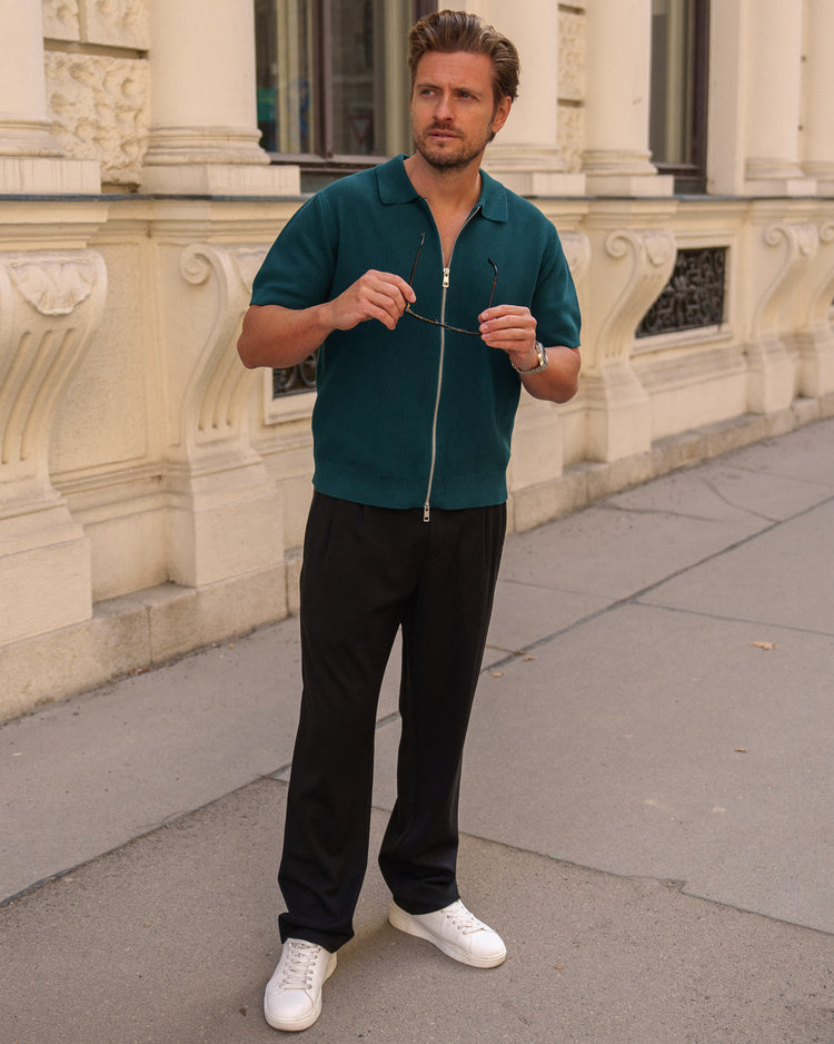 Buckle Suit Pants Regular Fit (Black)