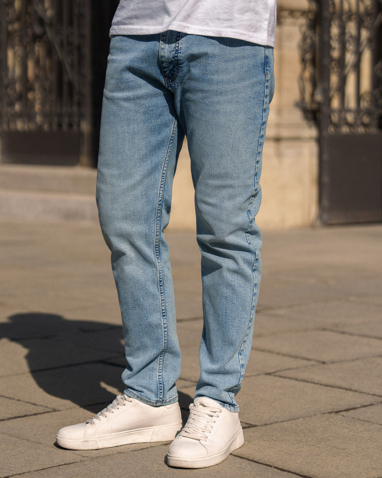 Essential Slim Tapered Fit Jeans (Light Blue)
