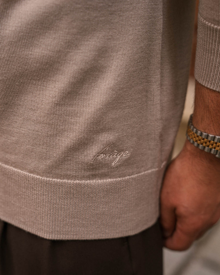 Merino Polo (Taupe)
