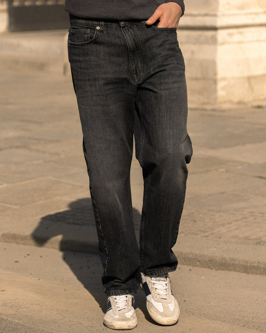 Essential Relaxed Fit Jeans (Washed Dark Grey)
