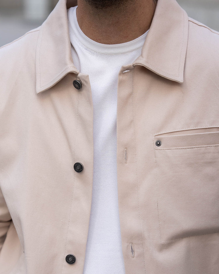 Denim Overshirt (Oatmeal)