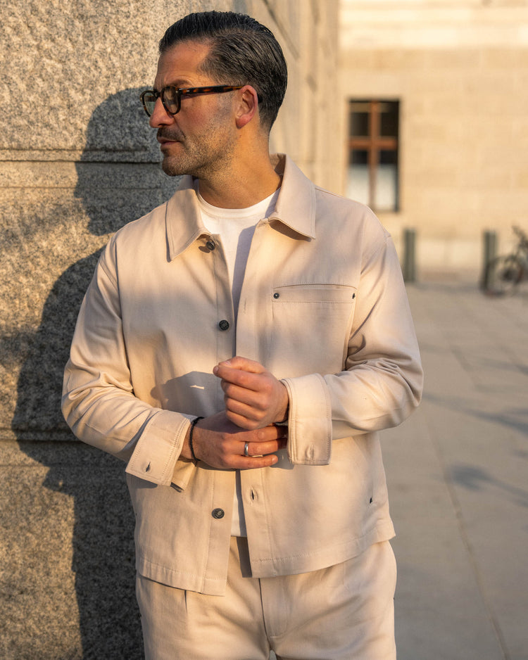 Denim Overshirt (Oatmeal)