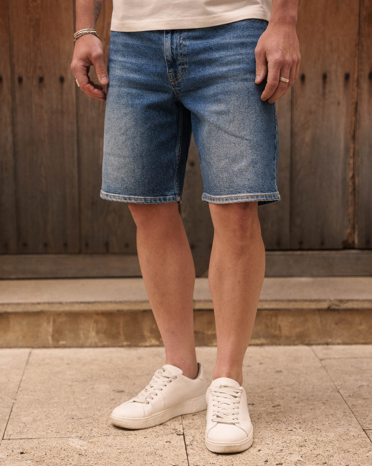 Jeans Shorts Relaxed Fit (Mid Blue)